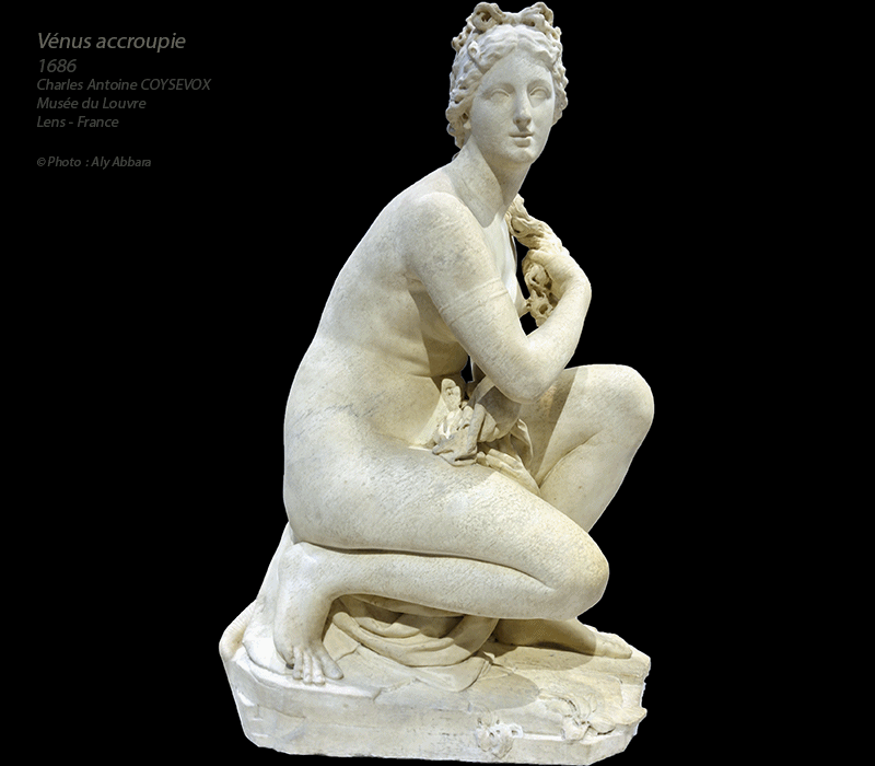 Aphrodite - Vnus accroupie - Sculpture - Charles Antoine COYSEVOX - Muse du Louvre - Lens -France