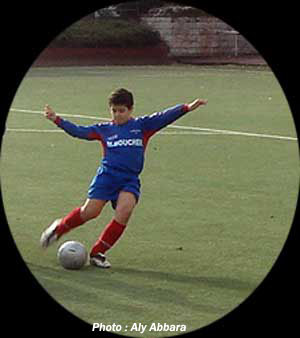 Footballeur en action