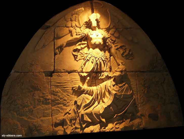 L'apparition de l'archange à l'évêque Aubert et lui demandant de fonder un édifice dédié à son culte sur le rocher du Mont Saint-Michel
