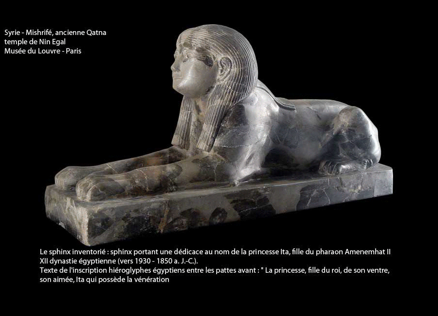 Sphinx de la princesse Ita ; Qatna ; Syrie ; Musée du Louvre - Paris