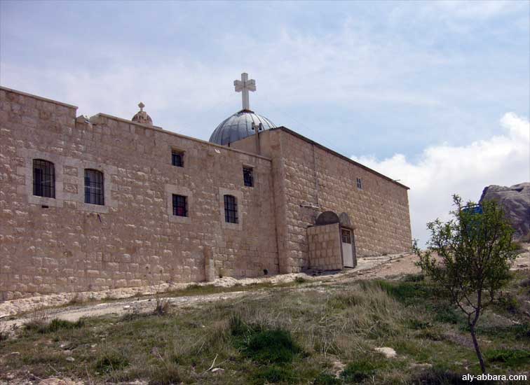 Syrie, Maaloula : vue de l'extérieur du monastère de Mar Sarkis (Saint-Serge)