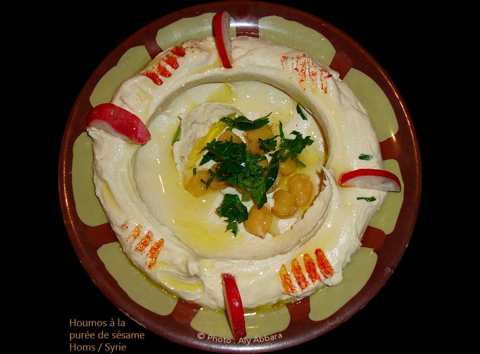 Syrie - Homs (Émèse) - Humus (pois chiches) à la purée de sésame - حُمُّص بالطحينة 