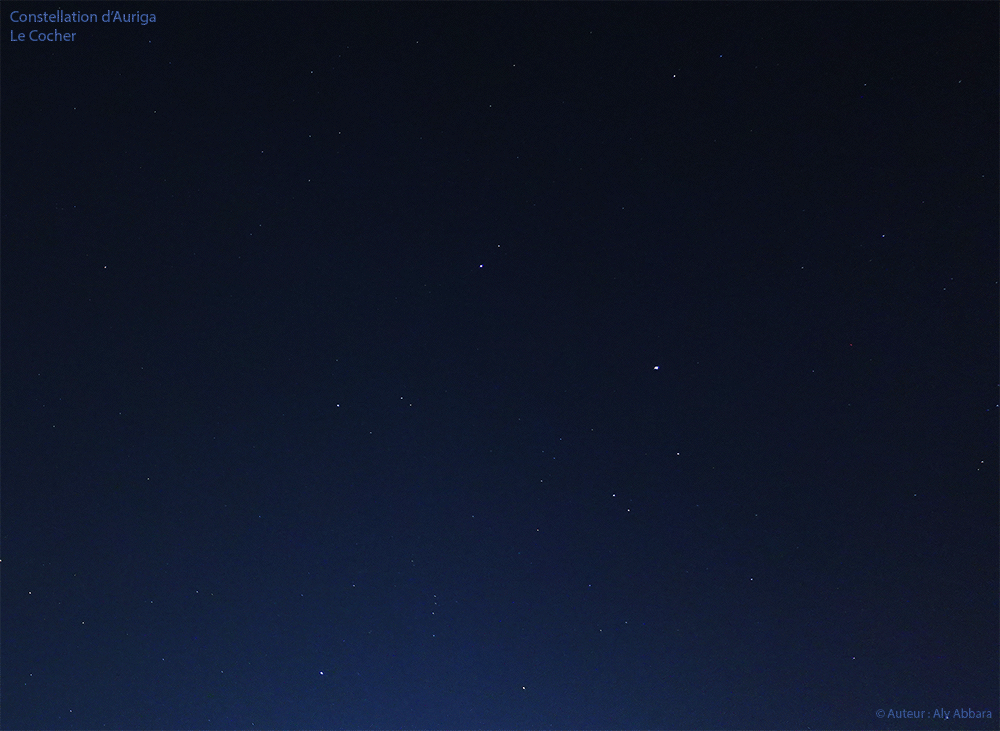 Astronomie - Constellation du Cocher (Auriga - Aurigae) et ses objets célestes (M et NGC)