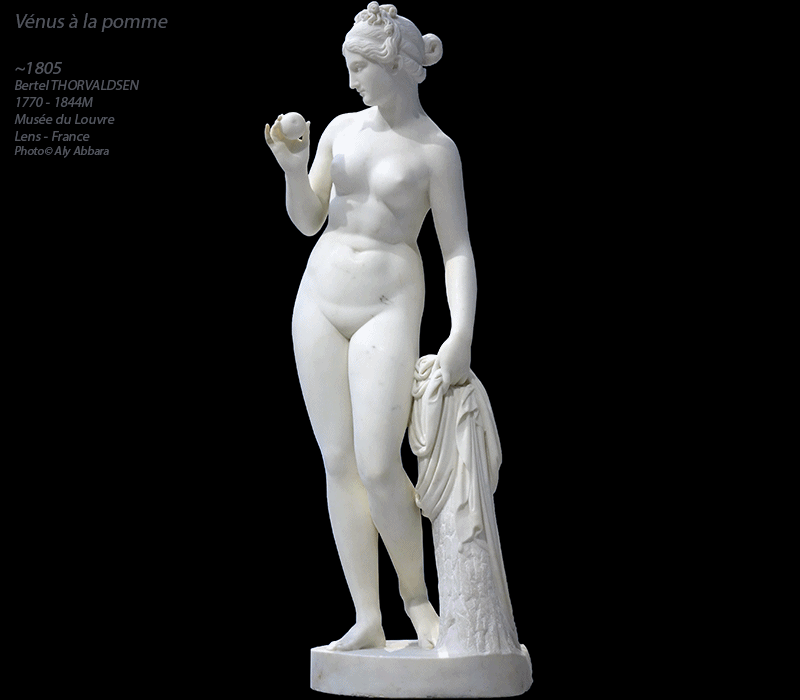 Aphrodite - Vnus  la pomme - Sculpture - Bertel THORVALDSEN - Muse du Louvre - Lens -France