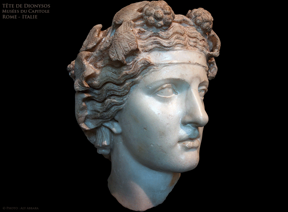 Rome - Italie - Musées du Capitole - Tête de Dionysos