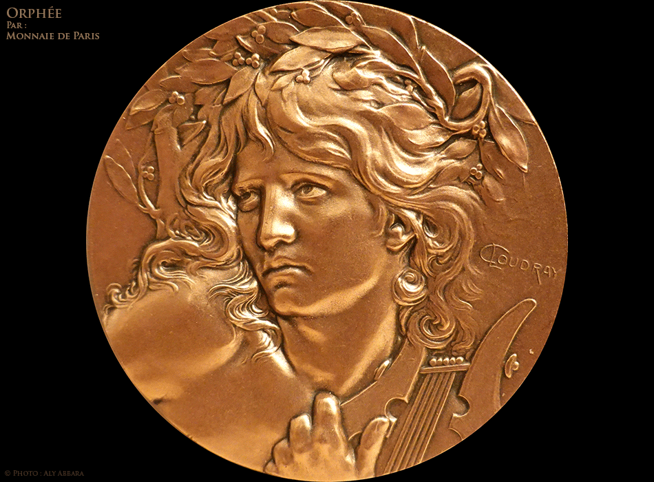 France - Monnaie de Paris - Orphée (Orpheus) - Orphée tenant sa lyre - Médaille métallique