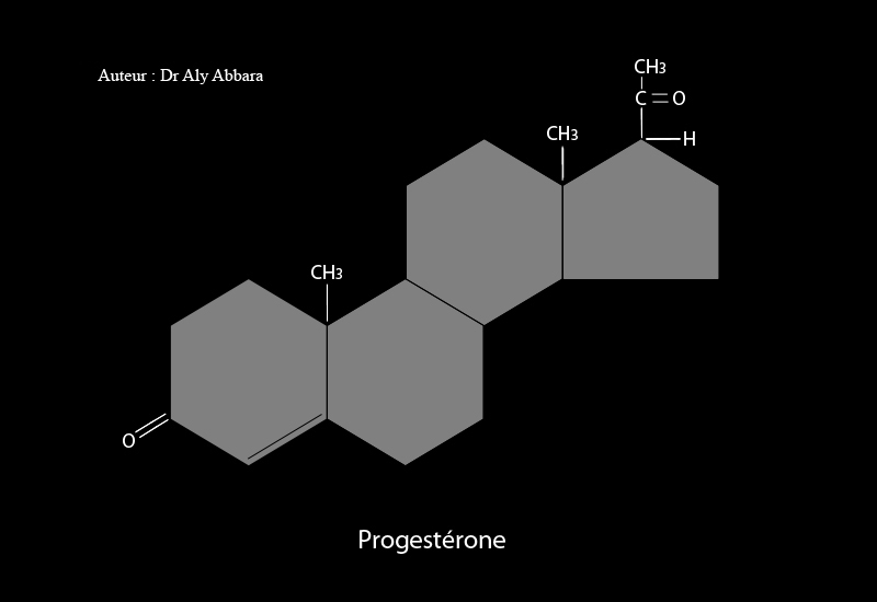 Progestérone et ses métabolites urinaires par dégradation successive - Progestérone > Prégnanedione > Prégnanolone > Prégnanediol