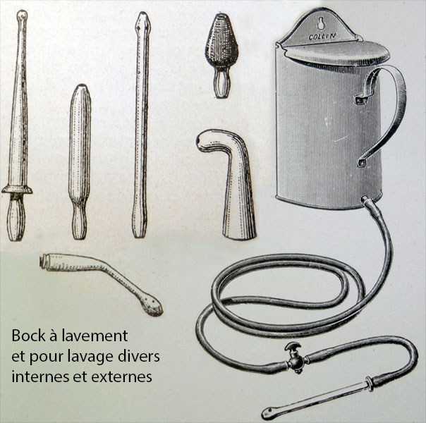  Bock : dispositif médical à lavement et lavages divers