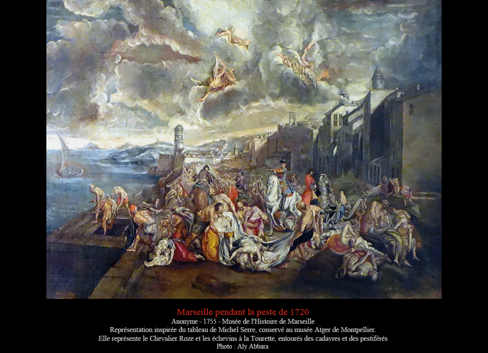 L'épidémie de la peste à Marseille - 1720 - الطاعون - مارسيليا 1720 - tableau
