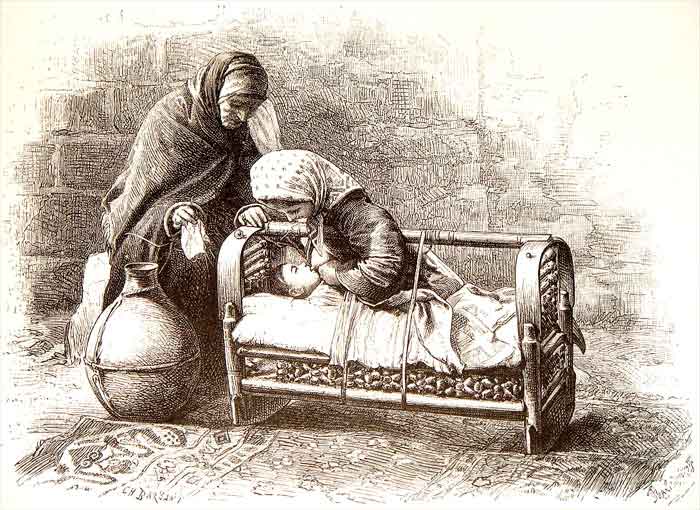 Maronite allaitant - Beirut - fin 19ème siècle