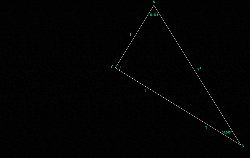 Procédée pour la construction d'un triangle semblable au triangle des faces latérales de la pyramide de Chéops