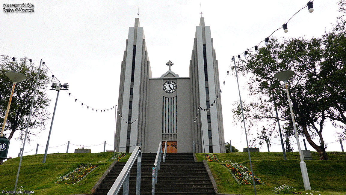 Islande (Iceland) nord - Akureyrarkirkja - Église d'Akureyri