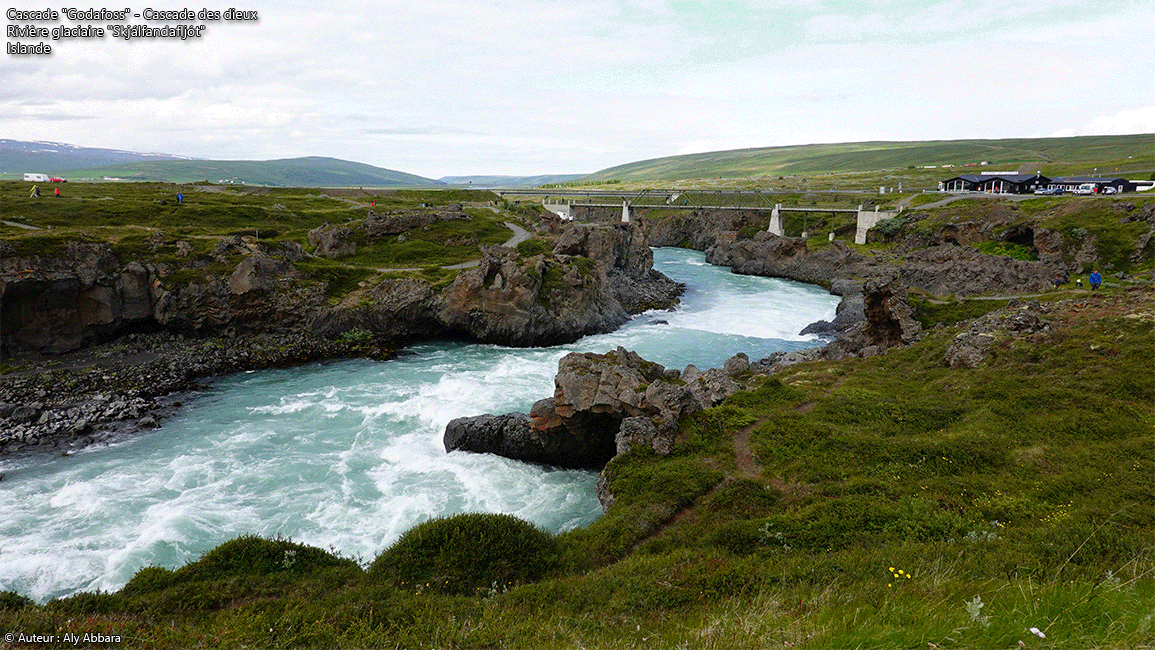 Islande (Iceland) - Cascade Godafoss - Cascade des dieux - Auto-diaporama