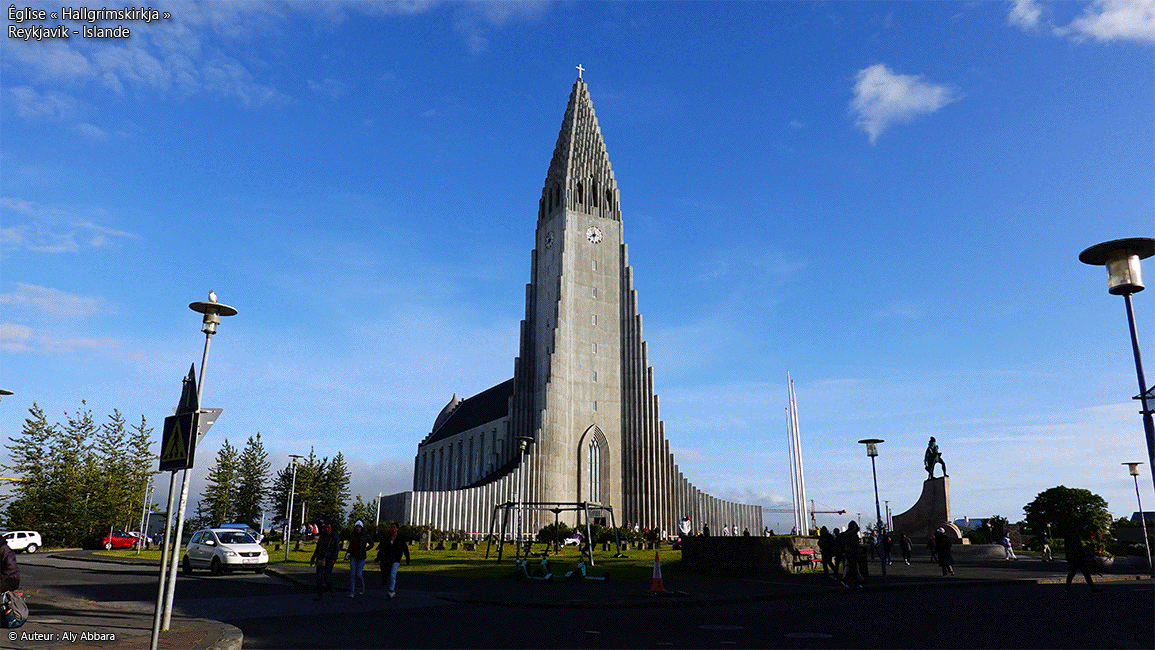 Islande (Iceland) du sud-ouest - Hallgrímskirkja ou Église de Hallgrímur à Reykjavik