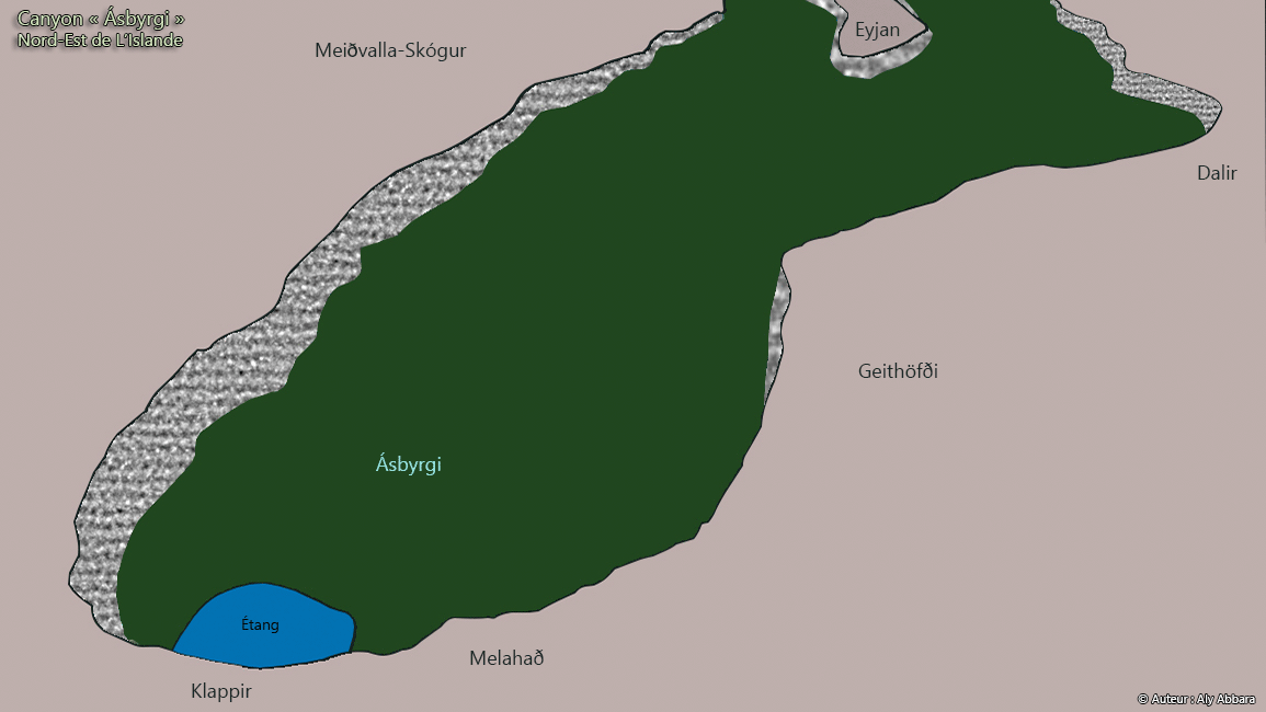 Ásbyrgi est un vaste canyon en forme de (fer à cheval)