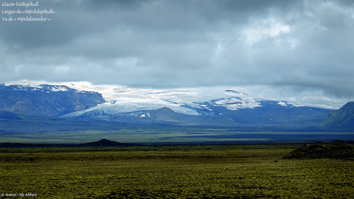 Islande (Iceland) - Glacier «kötlujökull» - Une ramification du glacier «Mýrdalsjökull» au sud de l'Islande - la plaine de vidange glaciaire «Mýrdalssandur»