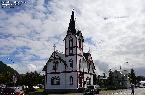 Islande (Iceland) Nord - L'église d'Húsavík ou Húsavíkurkirkja