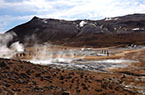 Islande (Iceland) - Montagne Namafjall  et les champs géothermiques Hverir - Vidéo
