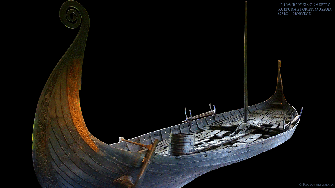 Norvège (Norway) Oslo - Sculpture - Le navire viking Oseberg - Kulturhistorisk Museum - Universitetet I
