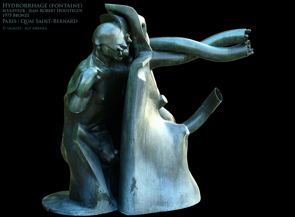 Paris - Musée de la sculpture en plein air de Paris - La Fontaine de l'Hydrorrhage - Oeuvre de Jean-Robert Ipoustéguy (1975)