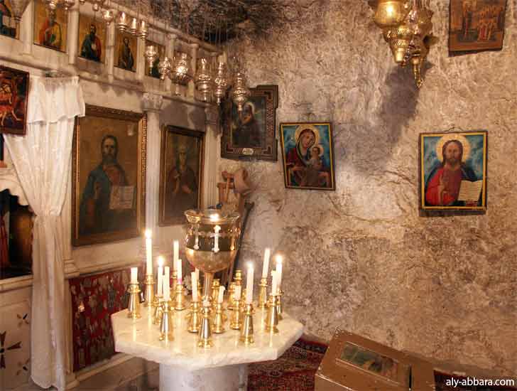 Syrie - Maaloula : monastère de Mar Taqla ; à l'intérieur de la chapelle